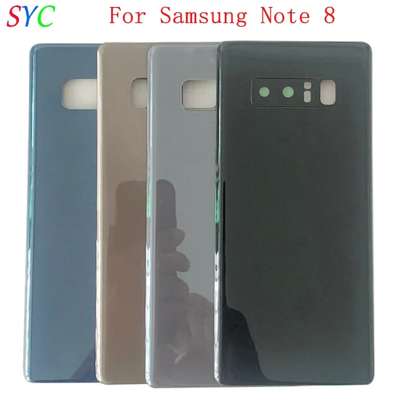 

Back Door Battery Cover Housing For Samsung Note 8 N950F Rear Cover with Camera Lens Frame Logo Repair Parts