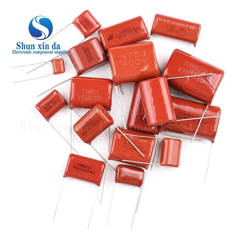

10 шт. CBB 630 В 1NF ~ 10 мкФ 102J 103J 104J 105J 474J 223J 225J 475J 0,1 мкФ 22NF 33NF 47NF 100NF 2,2 мкФ полипропиленовый пленочный конденсатор