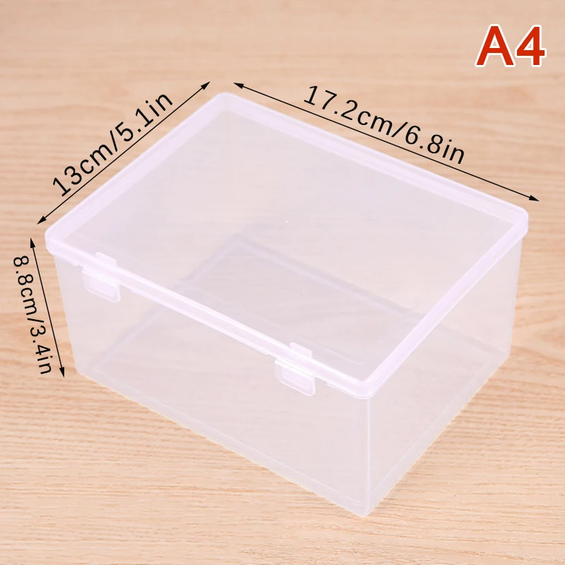 Transparent Plastic Storage Box Photocards Holder Desk Storage Organizer for Small Parts,Coins,Jewelry and Watch Accessories