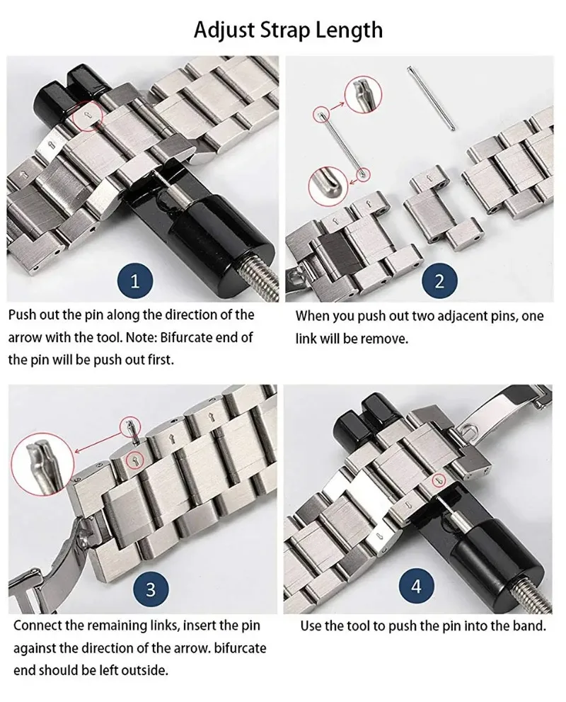 24MM Metal Watch Straps For Suunto 9 7 Baro/Suunto D5 Spartan Sport Wrist HR/Baro Smart Watch Band Stainless Steel Bracelet Belt