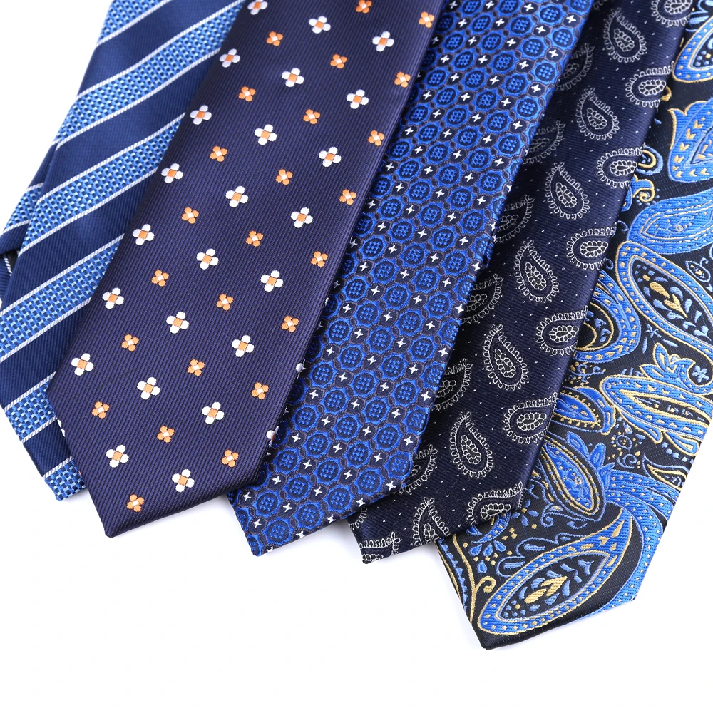 Fashion Slim 6CM Mens Necktie Polyester Ties For Man Striped Dots Cartoon Jacquard Cravat Business Party Corbatas 2023