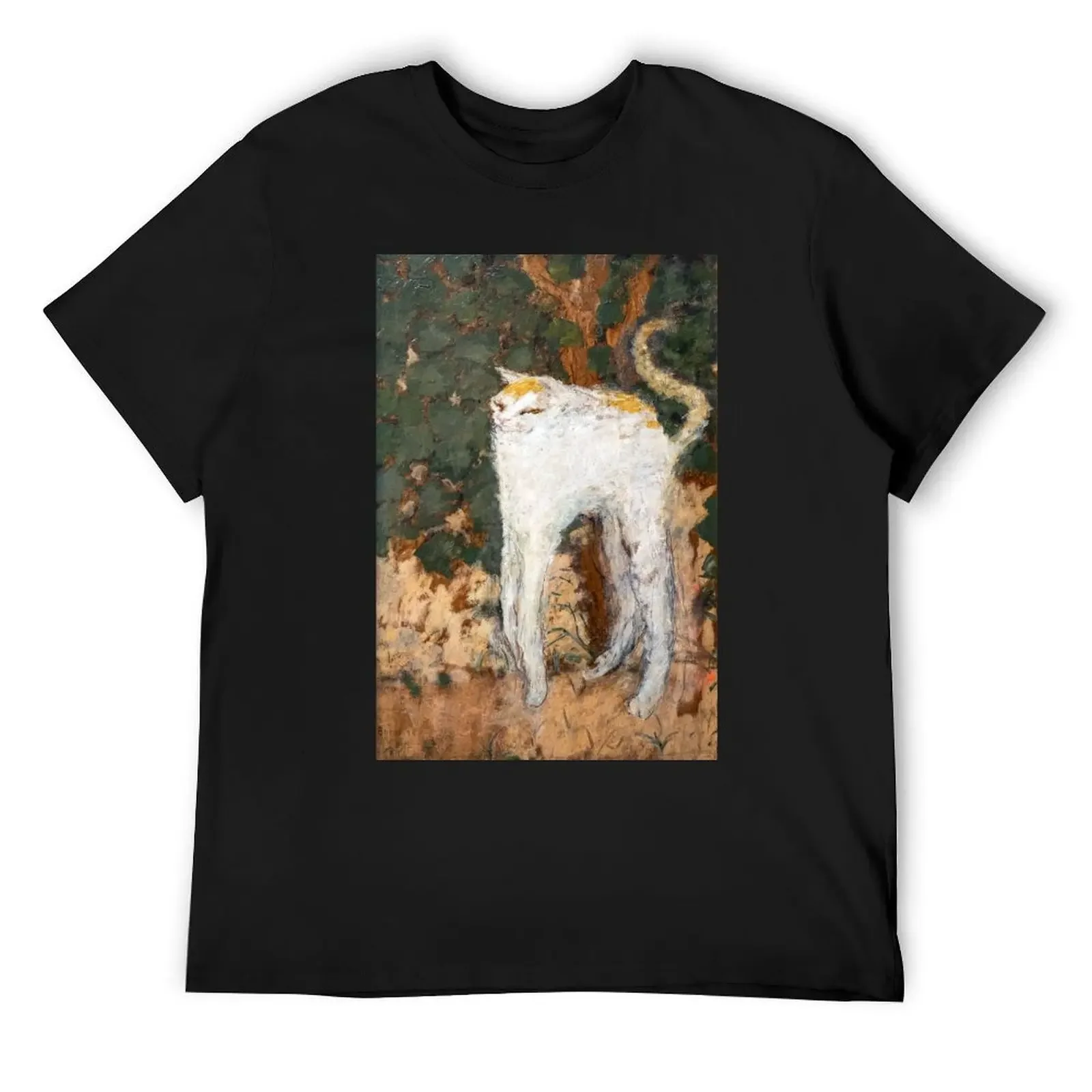 Pierre Bonnard - The White Cat / Le Chat Blanc T-Shirt man clothes Short sleeve tee plus size clothes men clothes