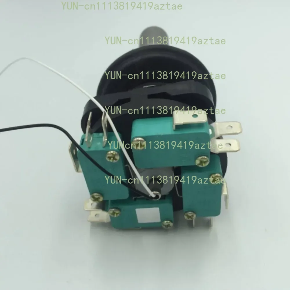 AC DC 250V/125V 30mm Joystick Switch with Push Button Momentary 4 Position Latching Monolever Cross HKF4-11A-4L