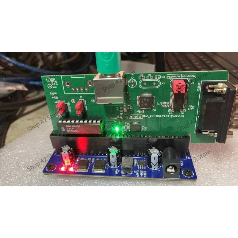 ISA Serial Port Expansion Card Optical Mouse DOS Interface 8-Bit Bus
