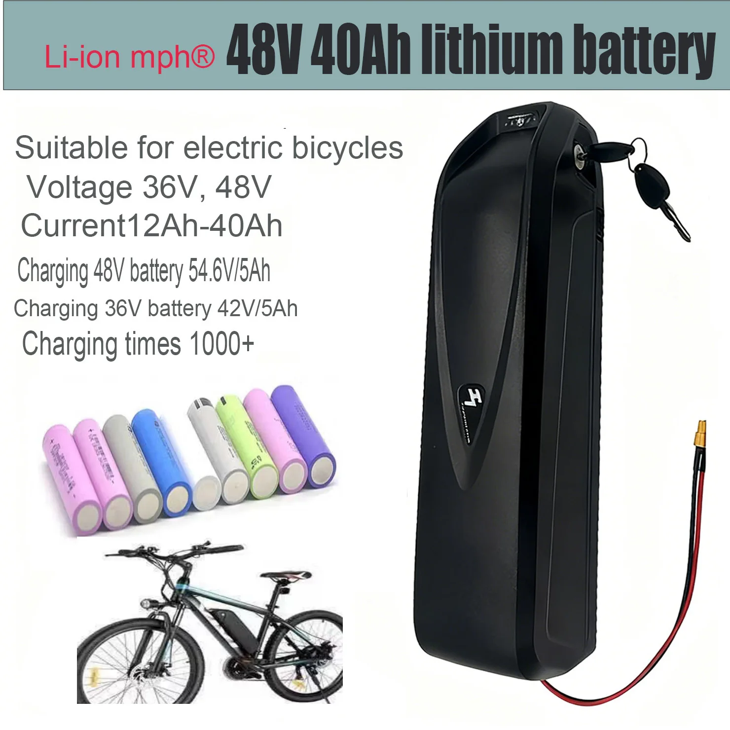 

36V 48VOriginal Hailong Battery For 750W 550W 450W 350W Motor Built in 30A BMS High quality battery cells +charger 1200 cycles