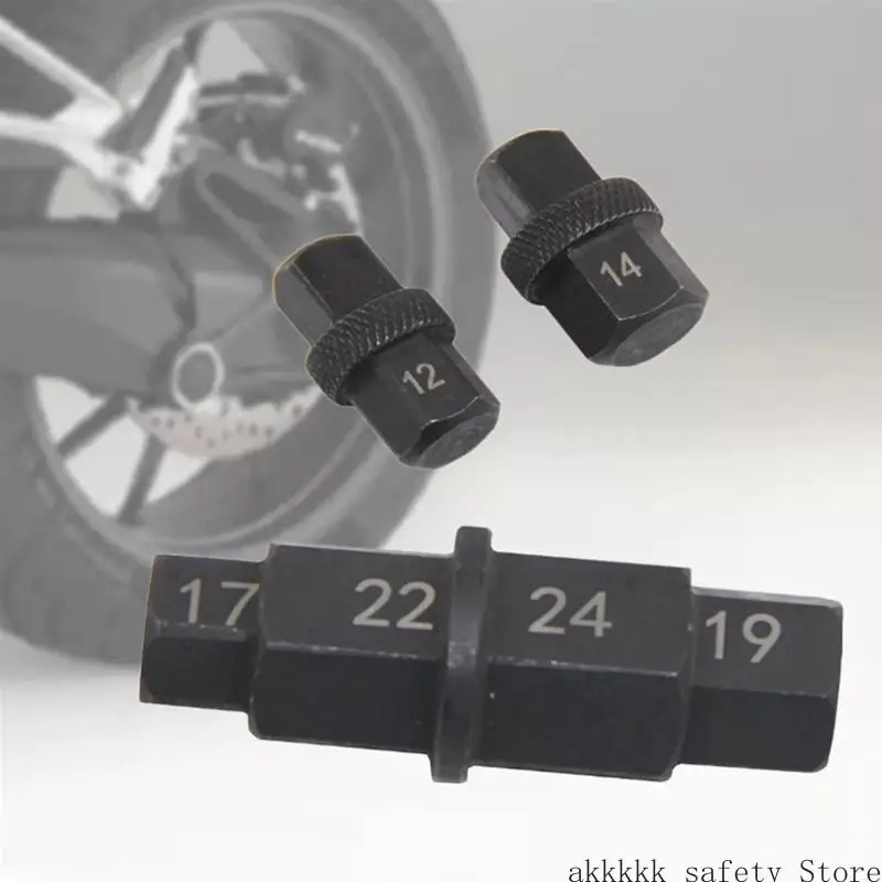 XXFF Sechskant-Achsen-Stecknuss-Adapter-Werkzeug für Motorrad-Vorderrad, 6 Größen erhältlich, Metall