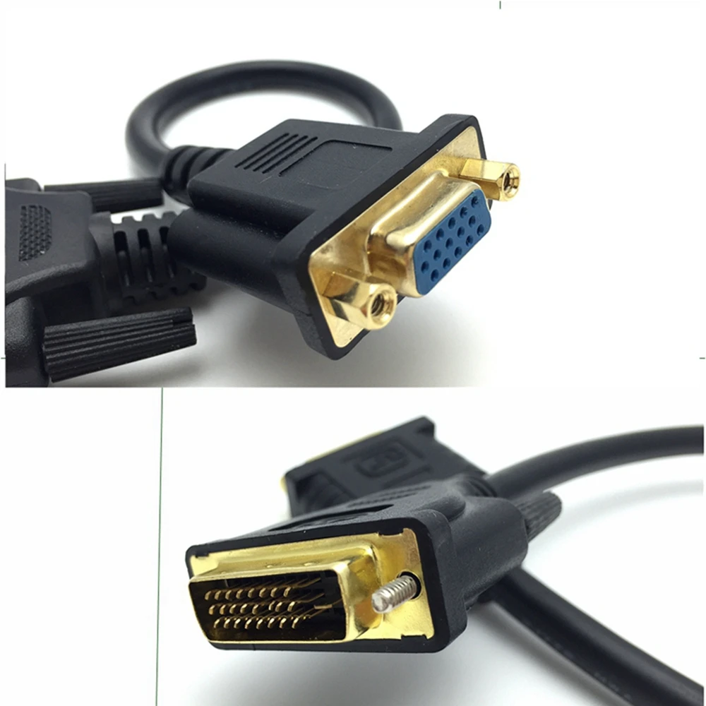 

Computer host graphics card dvi-i24+5 to VGA female monitor adapter cable gold-plated DVI-D24+1 adapter