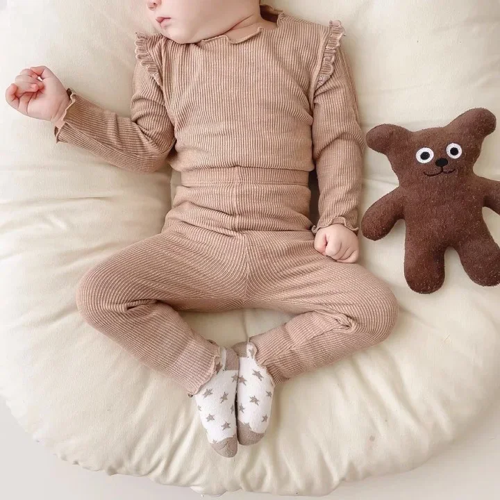 Ensembles de vêtements pour tout-petits filles, vêtements d'intérieur pour enfants, pyjamas pour bébés filles, printemps, automne, 2 pièces