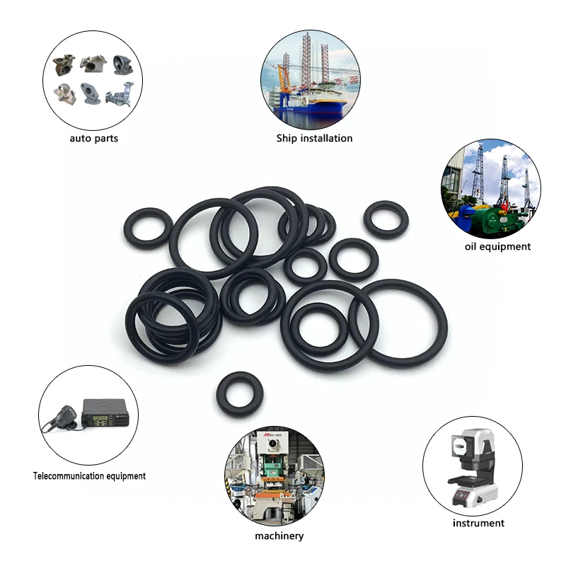 20pcs NBR O Ring Gasket CS 1.2mm OD 5mm ~ 48 mm Car Faucet Nitrile Rubber Round O Type Corrosion Oil Resistant Seal Washer Black