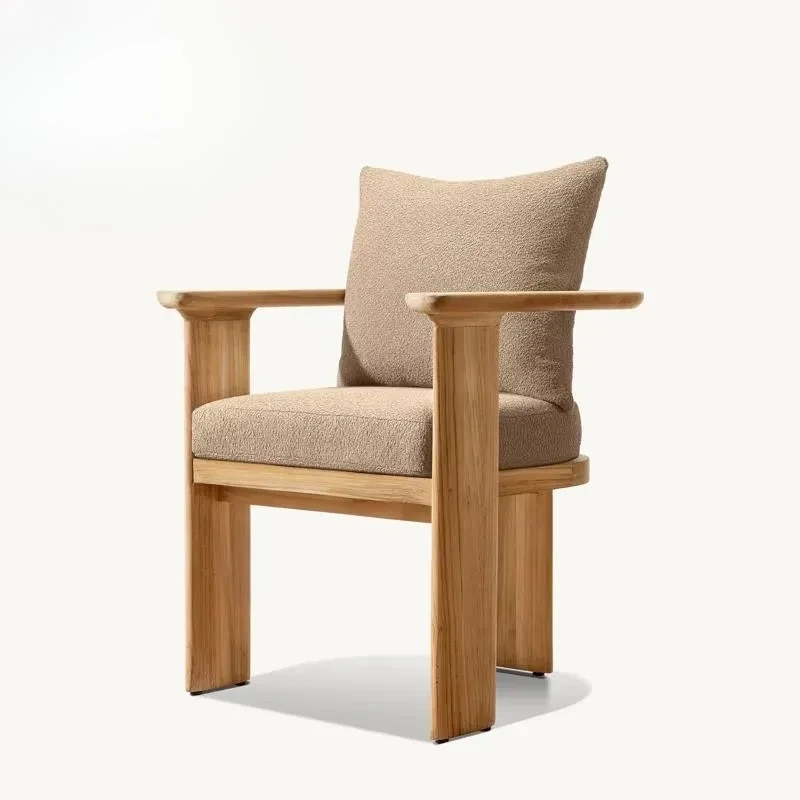 Garden Furniture Outdoor Dining Table and Chairs Table and Chair Set Patio Teak Frame Wooden Hotel High-end Cafe Restaurant