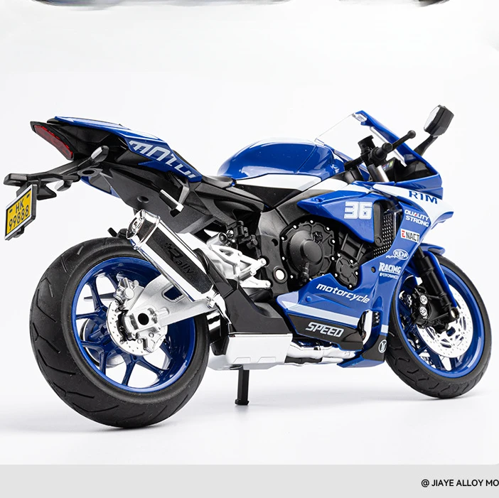 Großes 1:9 R1M Legierung Motorradmodell Simulation Sound und Licht Kinderspielzeugauto Geschenk