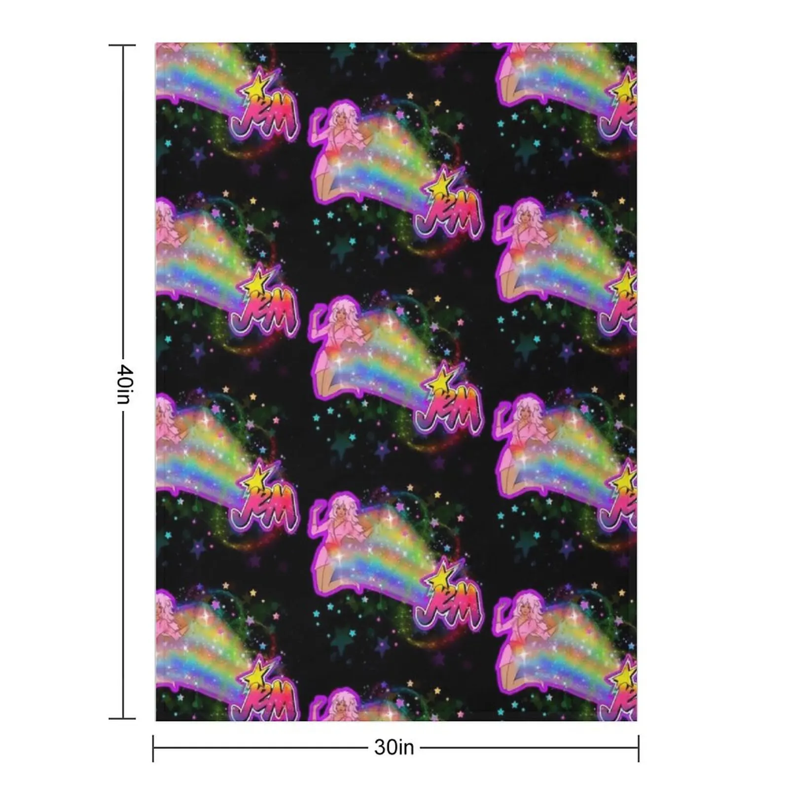 Jem and the holograms rainbow Throw Blanket Luxury Thicken Soft Plush Plaid Beach Comforter Blankets