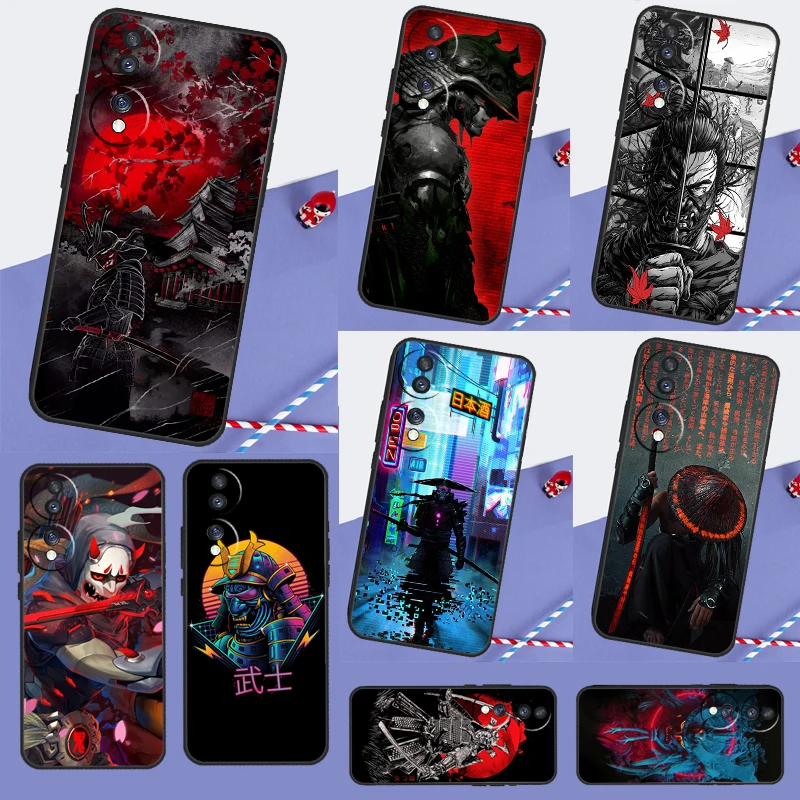 

Japan Samurai Ninja Case For Honor 200 Pro 50 70 90 X8a X9a X8 X9 X8b X9c X9b Honor Magic 7 Pro 5 6 Lite Cover