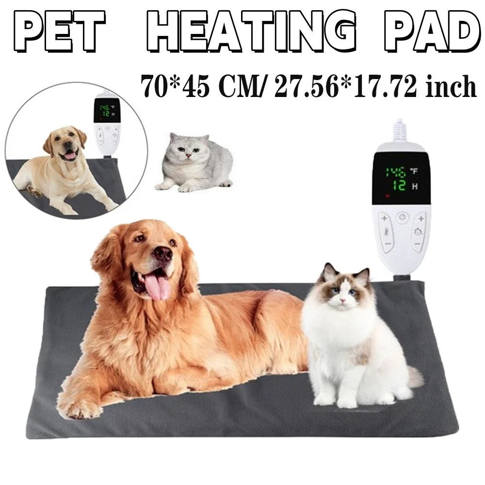 

1PC Electric Pet Heating Pad 27.6"X17.7" Winter Warmer Cat Puppy Heater Pad Waterproof Washable Portable Warming Blanket Home