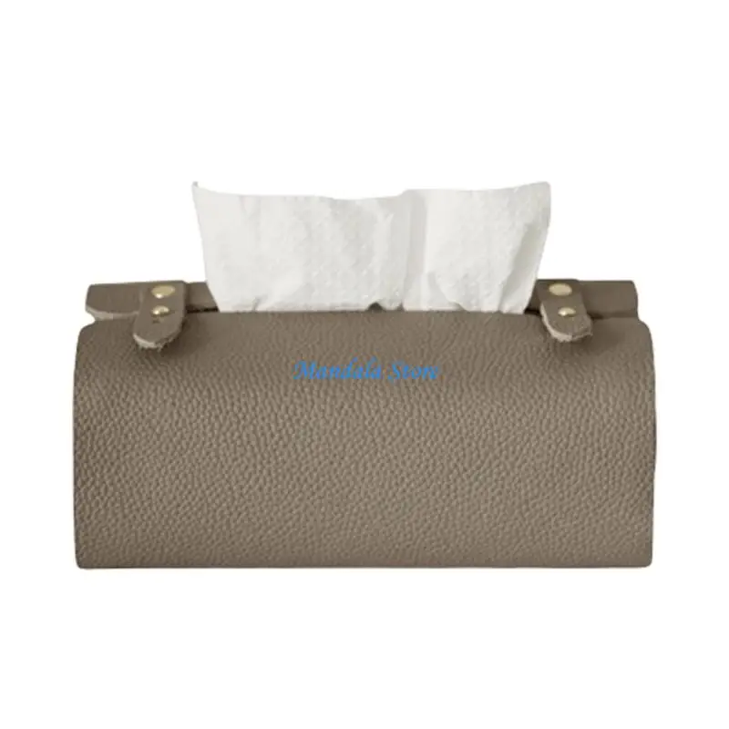 U2JC Leather Paper Towel Stand Tissues Dispenser Napkin Box Paper Towel Container