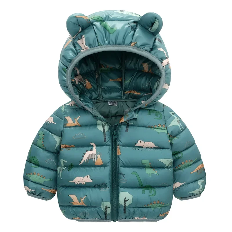 

Winter Baby Girl Hooded Down Jacket for Kids Coats Autumn Cartoon Warm Jacket Coat Zipper Outwear Infant Children Clothes