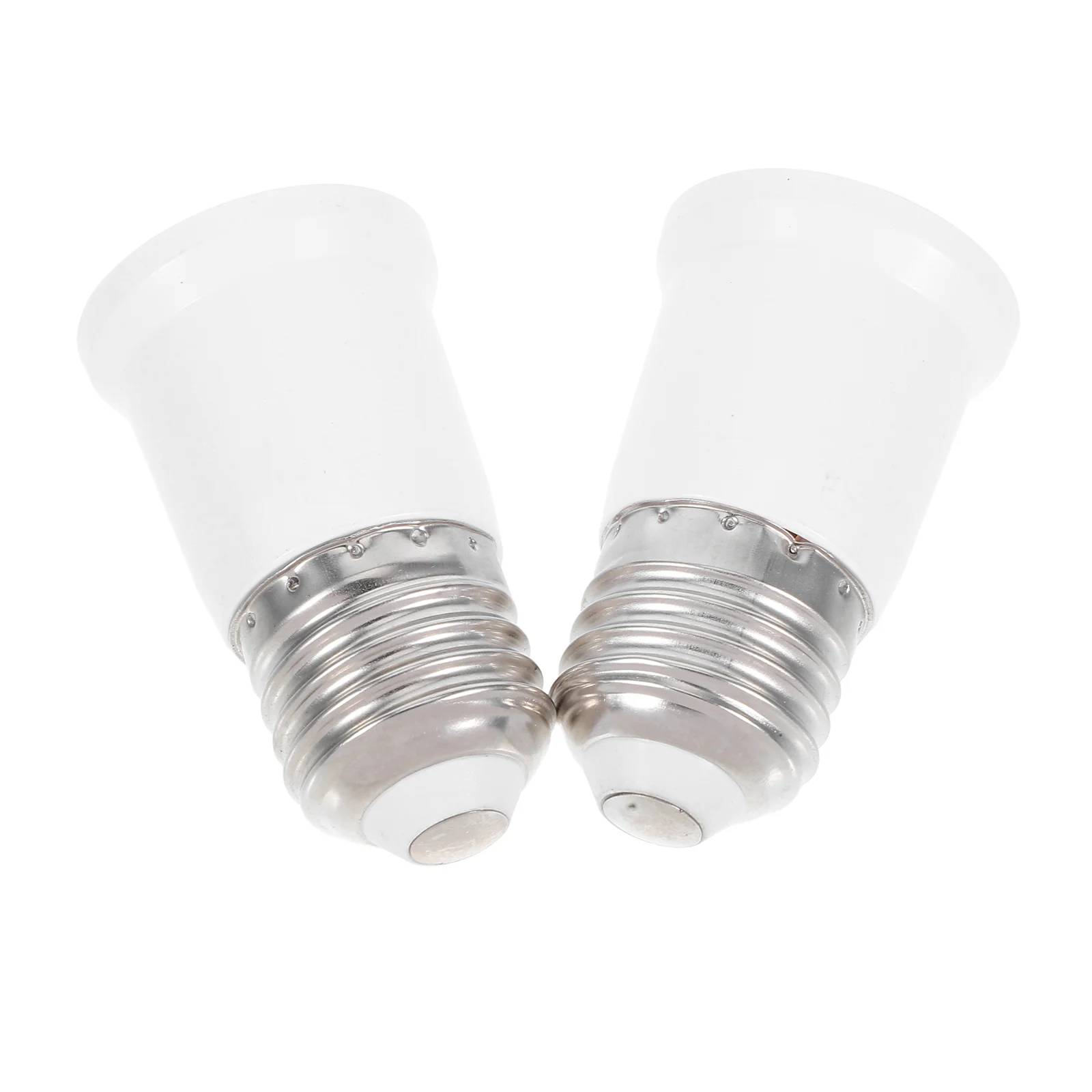 

2 Pcs Screw Lamp Holder Converter Light Bulbs LED Socket Extender Replacement Extension