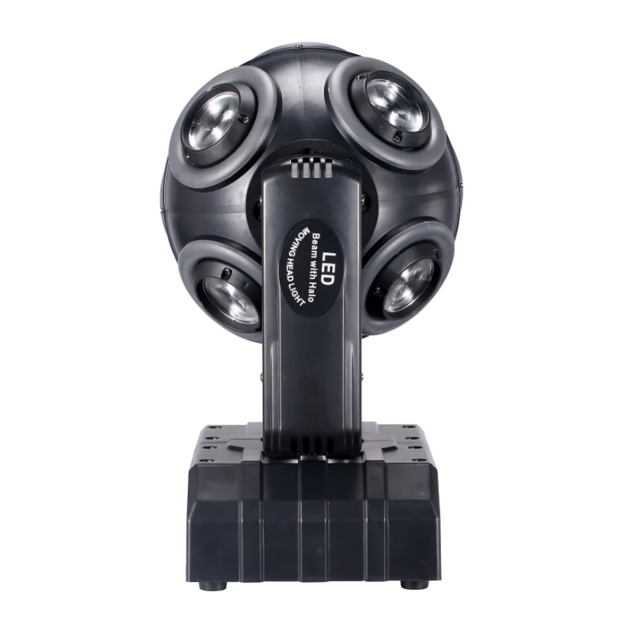 2 Stück LED Moving Head Football Light 8x15W RGBW 4in1 Mit Halo RGB 360 ° Unendlich Rotierender Strahl-Stroboskop DJ Bar DMX512 Bühneneffekt – Detail 3