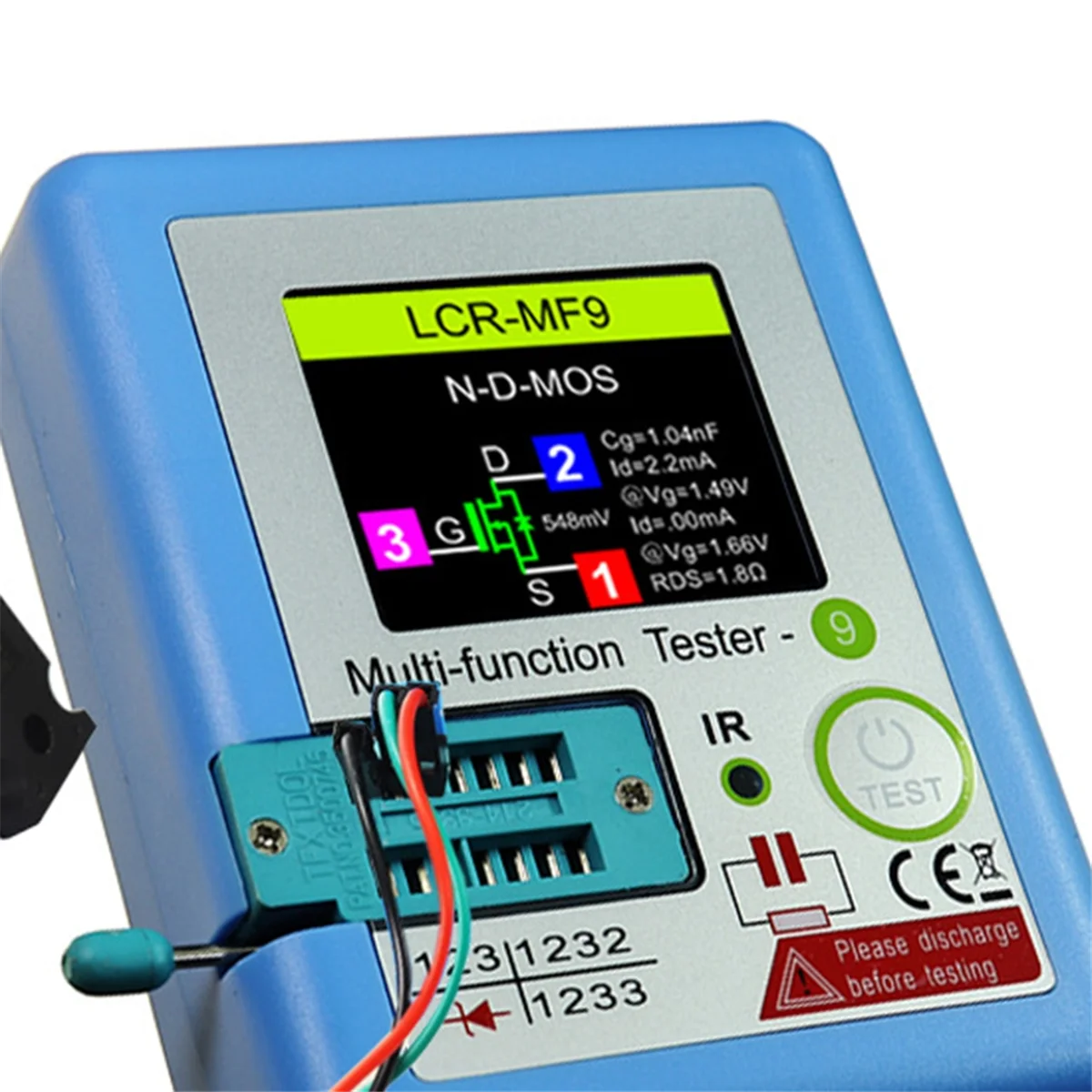 SMIEA LCR-MF9 TFT Display LCD Multimetro Transistor Tester Diodo Triodo Condensatore Resistenza Misuratore di Prova MOSFET NPN PNP Triac