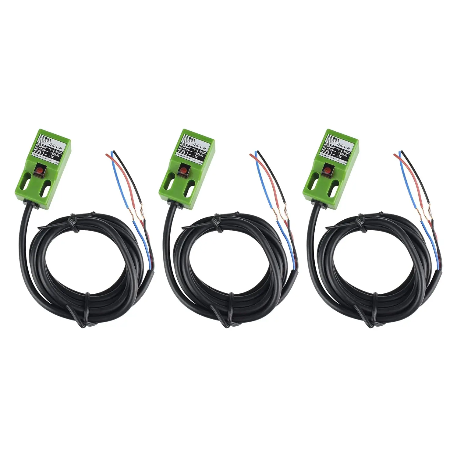 

3Pcs SN04-N DC NPN Approach Sensor Inductive Proximity Switch Sensor Switch 4mm 3-wire 6-36V/DC