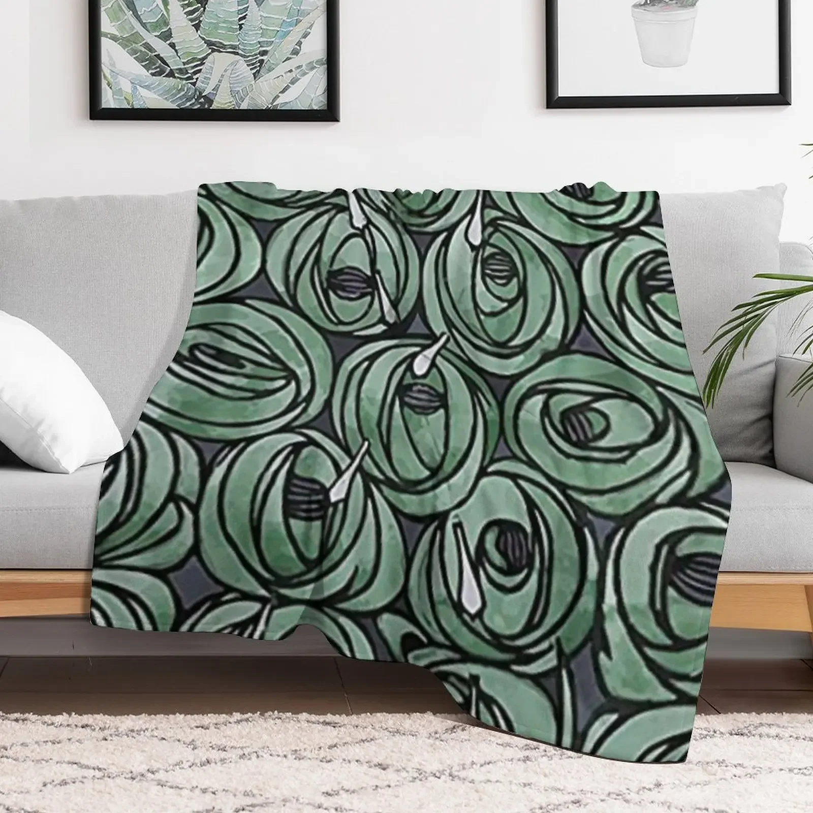 Charles Rennie Mackintosh design Throw Blanket Ultra Soft Flannel Fleece Blanket for All Seasons