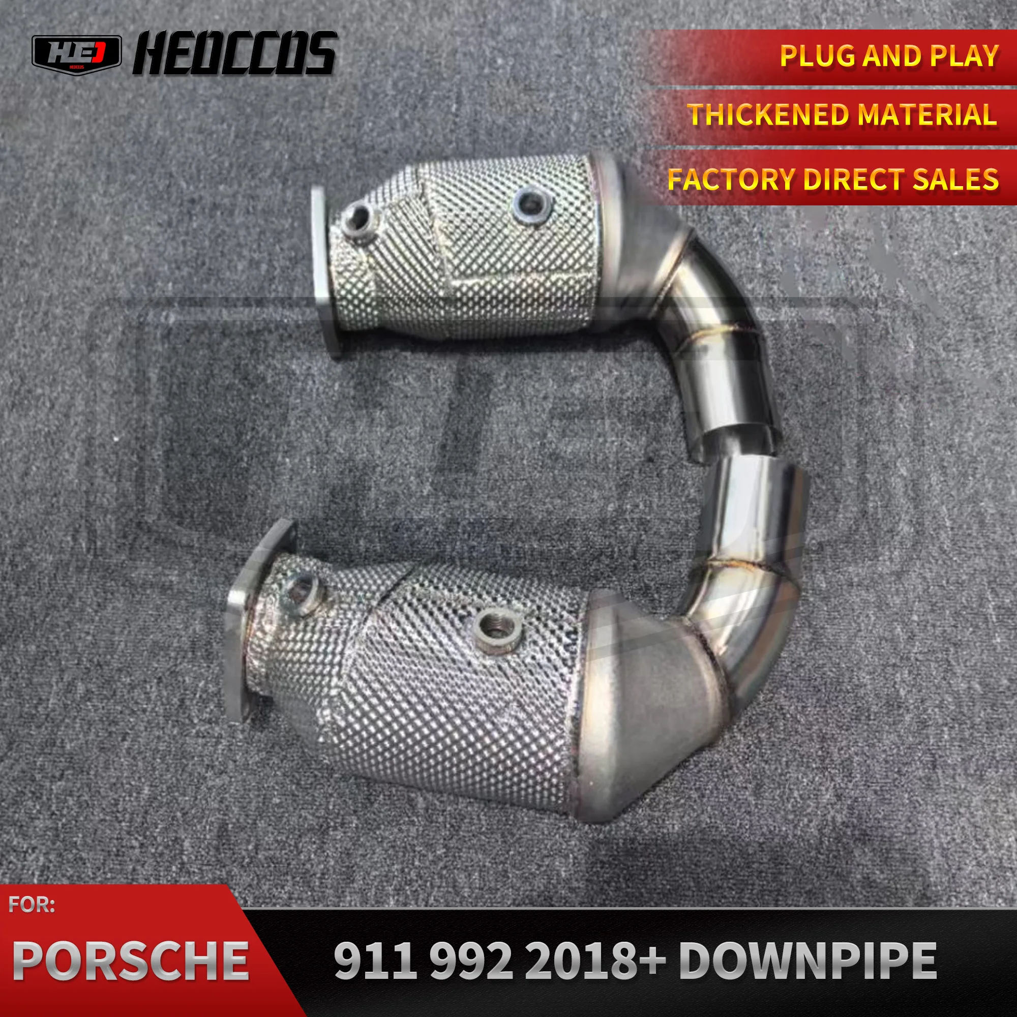 HEO Exhaust Manifold High Flow Downpipe For Porsche 911 992 Carrera 4 Carrera S Performance Exhaust Catalytic Exhaust
