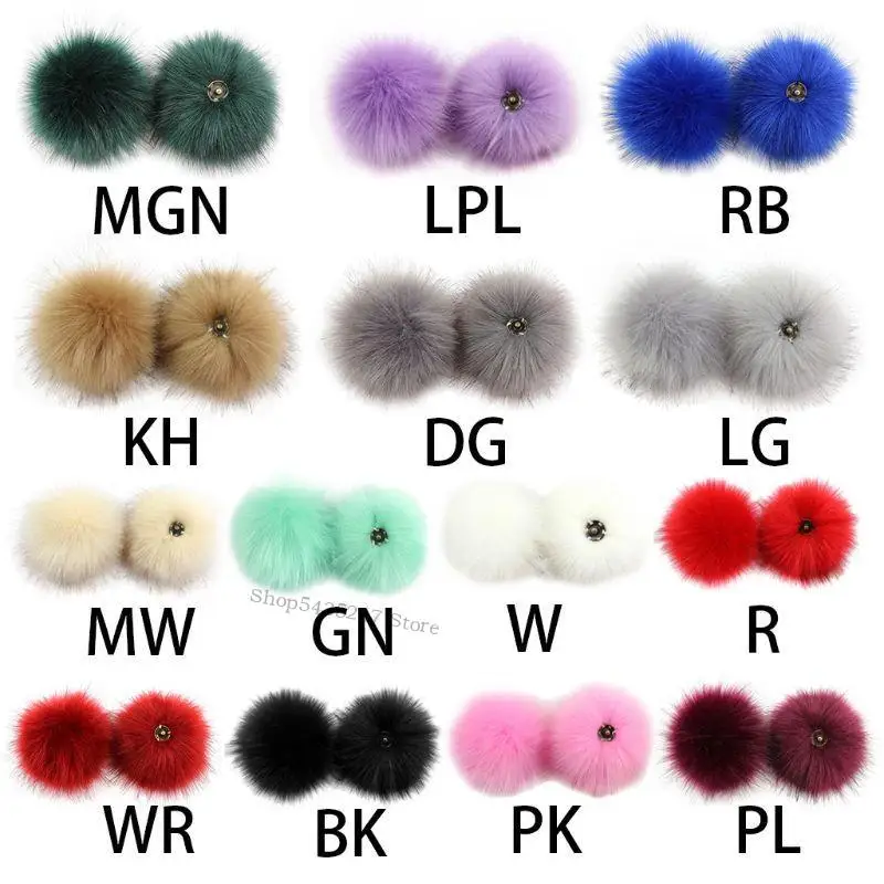 

Artificial Ball Solid Color with Removable Brooch Pins Buckle for Hats Shoes Handbag Clothes Decoration