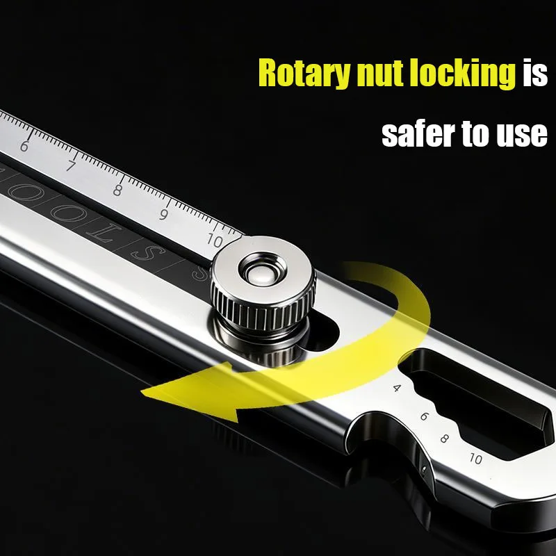 Multifunctional Stainless Steel Cutting Tool 6 in 1 Utility Knife Built With Thickened Metal Holder For Wallpaper Processing