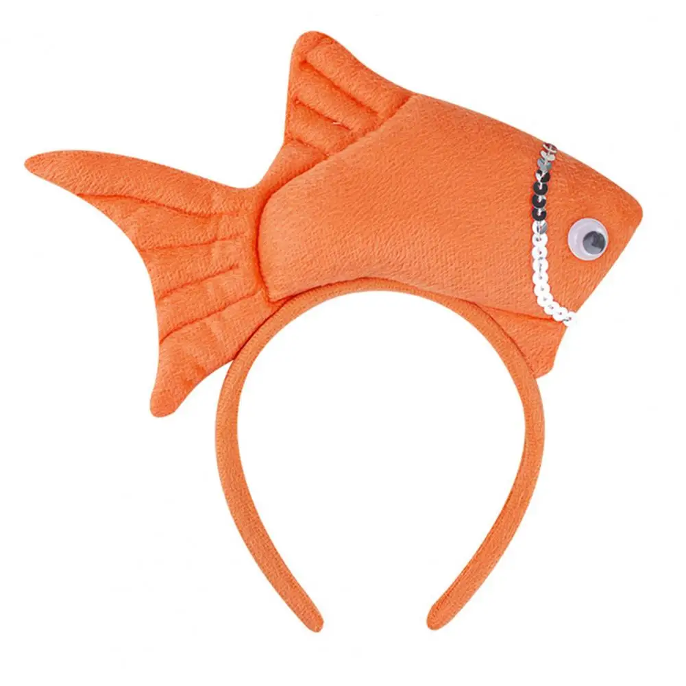

Goldfish Headband Fish Design Costume Hair Hoop Adjustable Headband Cosplay Props Party Dress Up Birthday Supplies