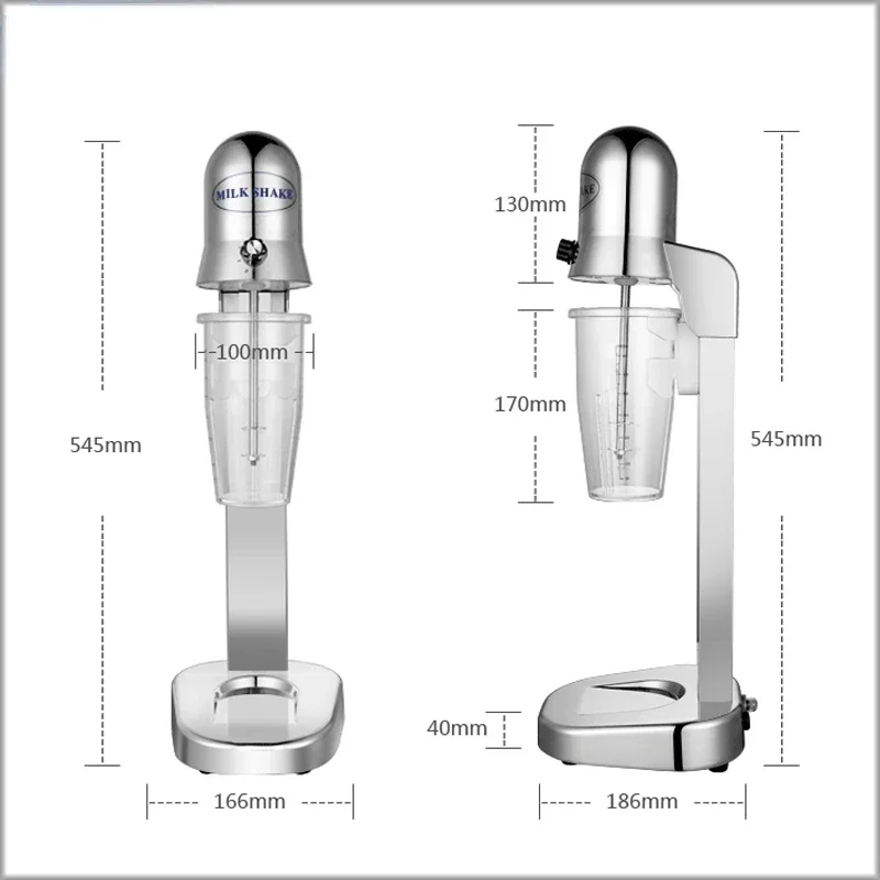 Stainless Steel Milkshake Machine Double Cup Bubble Tea Stirring 18000rpm Double Differential Stirring Kneader Beverage Stirrer