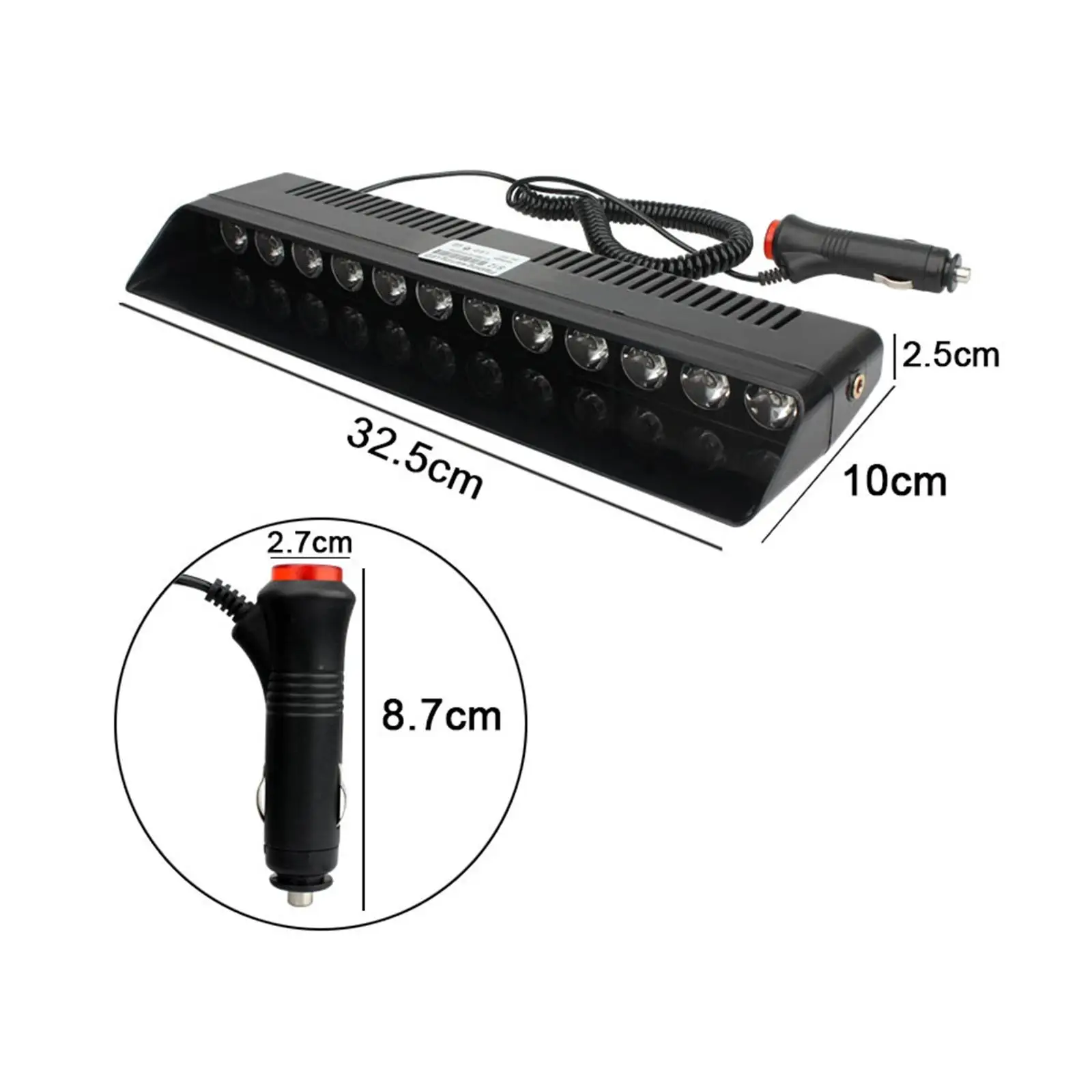 سيارة ضوء إحترافي 14 وسائط ضوء وماض مختلف 12 قطعة LED مع مصاصة الزجاج الأمامي تحذير ضوء بار ضوء فلاش لسيارات الأجرة #6