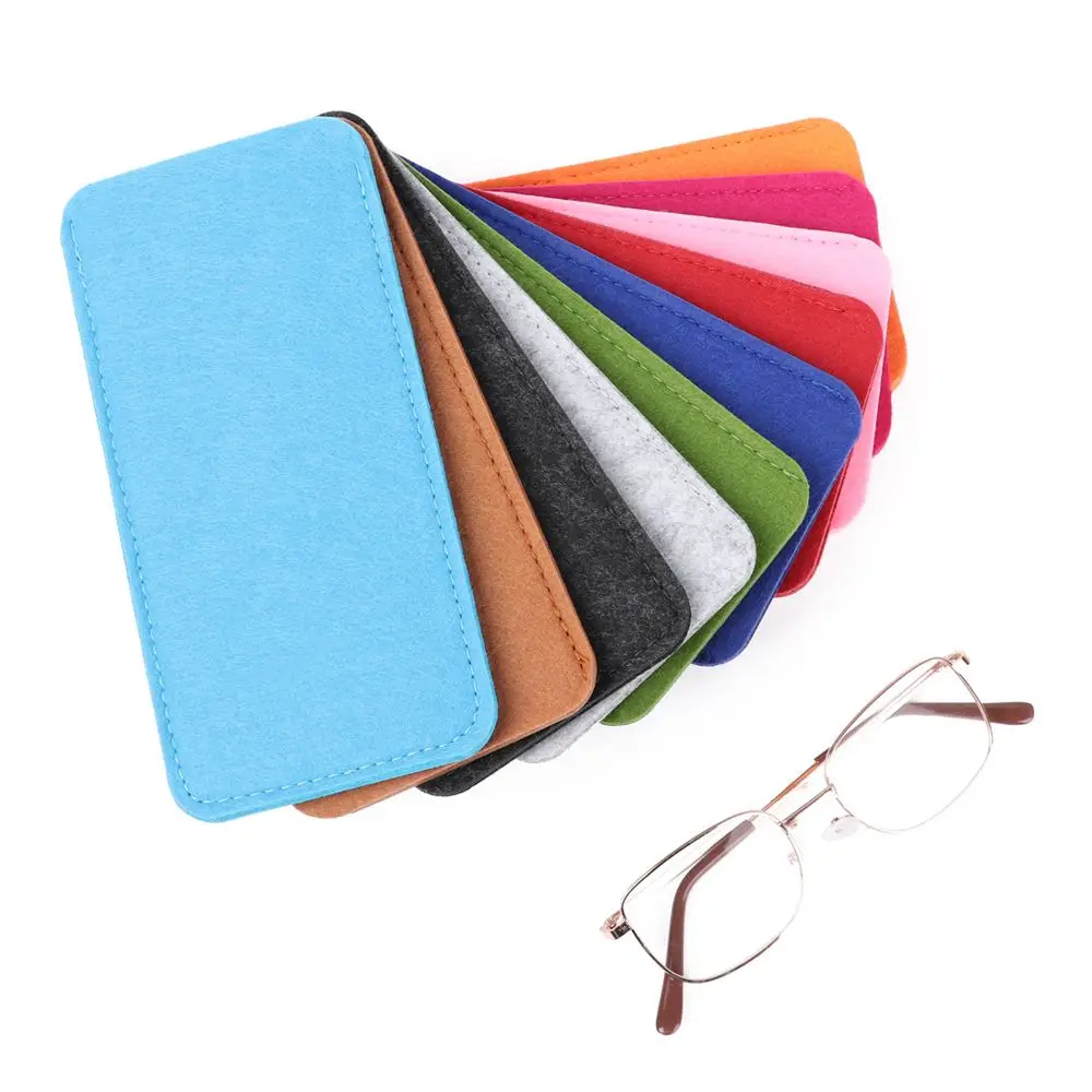 Unisex Soft Felt Cloth Pure Color Glasses Case Sunglasses Eyeglasses Sleeve Reading Glasses Pouch Eyewear Protector