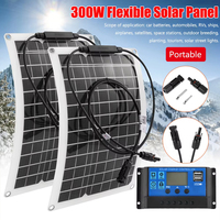 300W Solar Panel 18V Flexible Solar Cells With 10A-100A Controller Kit Power Bank for Home Tourism Car RV Camping Outdoor
