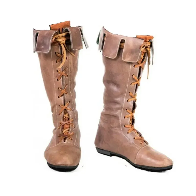 

Мужские ботинки эпохи Возрождения, средневековые пиратские сапоги из искусственной кожи, ковбойская шикарная рыцарская обувь в стиле вестерн