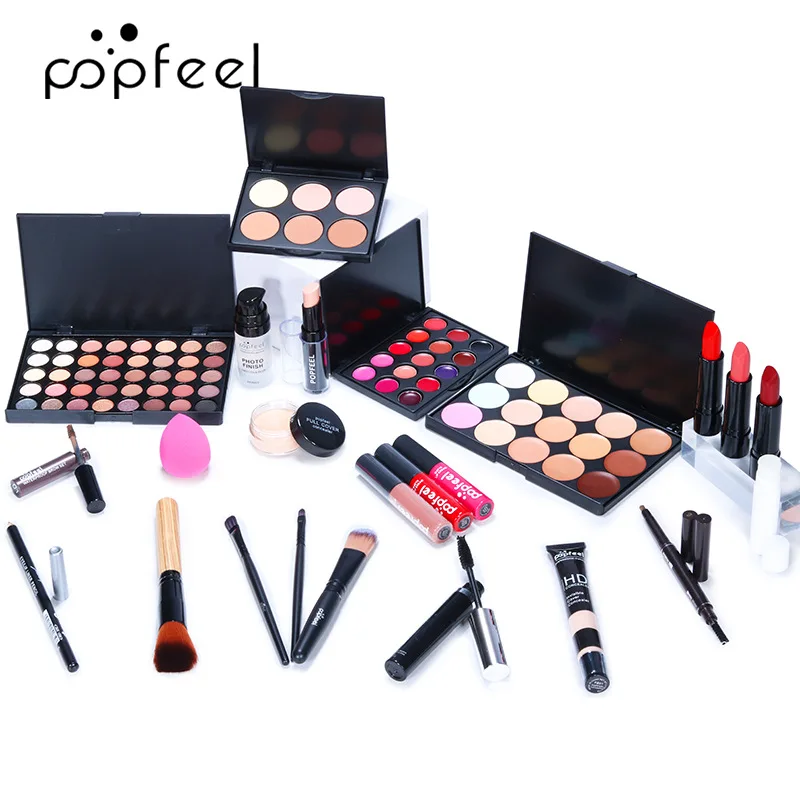25 PCS All In One Kit di trucco Donna Set di cosmetici coreani Rossetto Ombretto Eyeliner Correttore Lucidalabbra Matita per sopracciglia Eyeliner