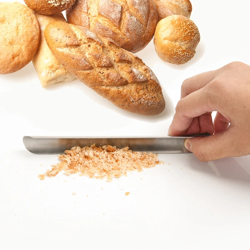 ~Cake Tool Crumb Cleaner Crumb Sweepers Stainless Steel Bread Crumb Scraper Kitchen Restaurant Crumber Tool