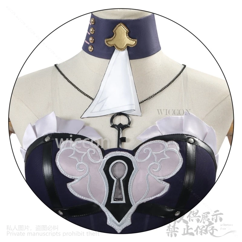 Anime Game Honkai: Star Rail Herta Cosplay SpaceStation Heita Costume Black Tower Dress Lolita Wigs Shoes Girls Woman Customized