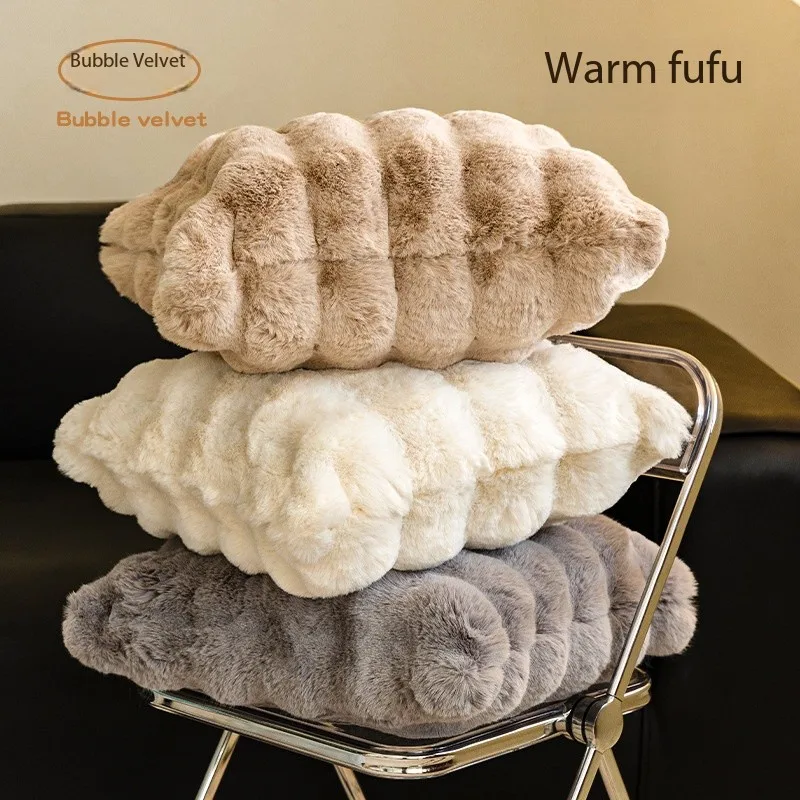 وسائد غرفة المعيشة للأريكة المخملية على شكل أرنب مختارة بعناية لخريف وشتاء وسائد أريكة سميكة وظهر #1