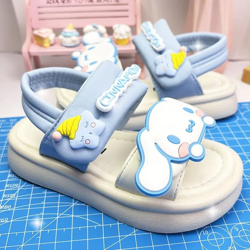 

Summer New Kids Girls Princess Shoes Anti-Slip Soft Sole Breathable Cute Casual Hook & Loop Children's Footwear Collection