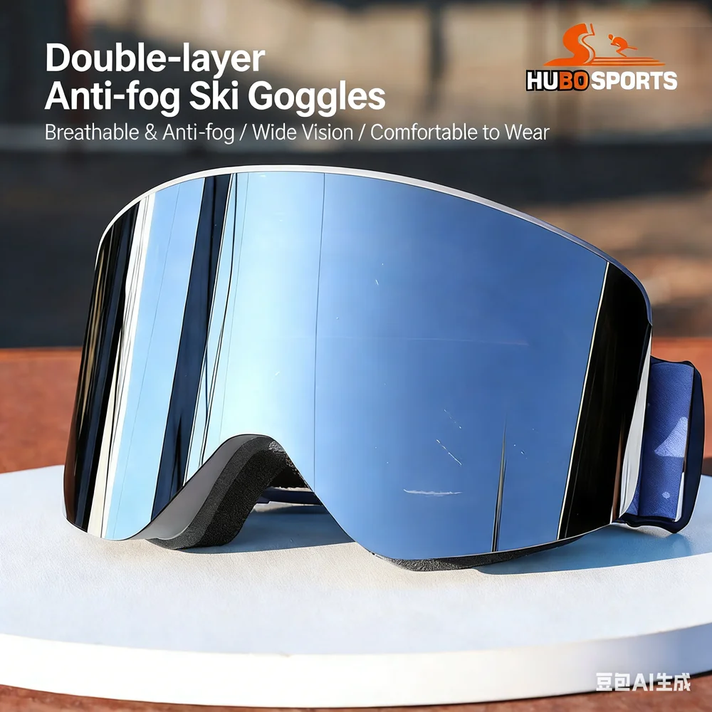 Adult Ski Goggles - Windproof, Anti-Fog, UV Protection, Stock Available, Fog-Free Design