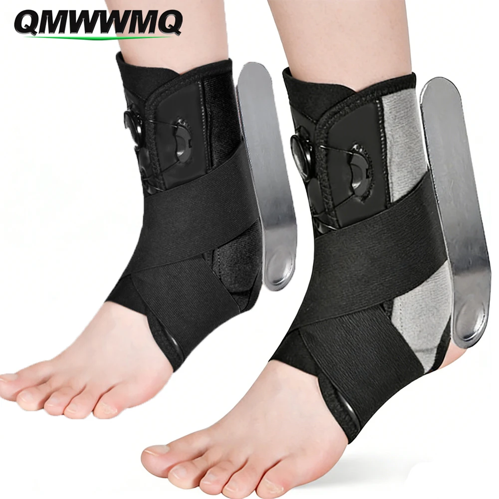 1PCS Adjustable Knob Ankle Brace with Semi-Rigid Support System, Breathable Ankle Stabilizer for Plantar Fasciitis, Tendonitis