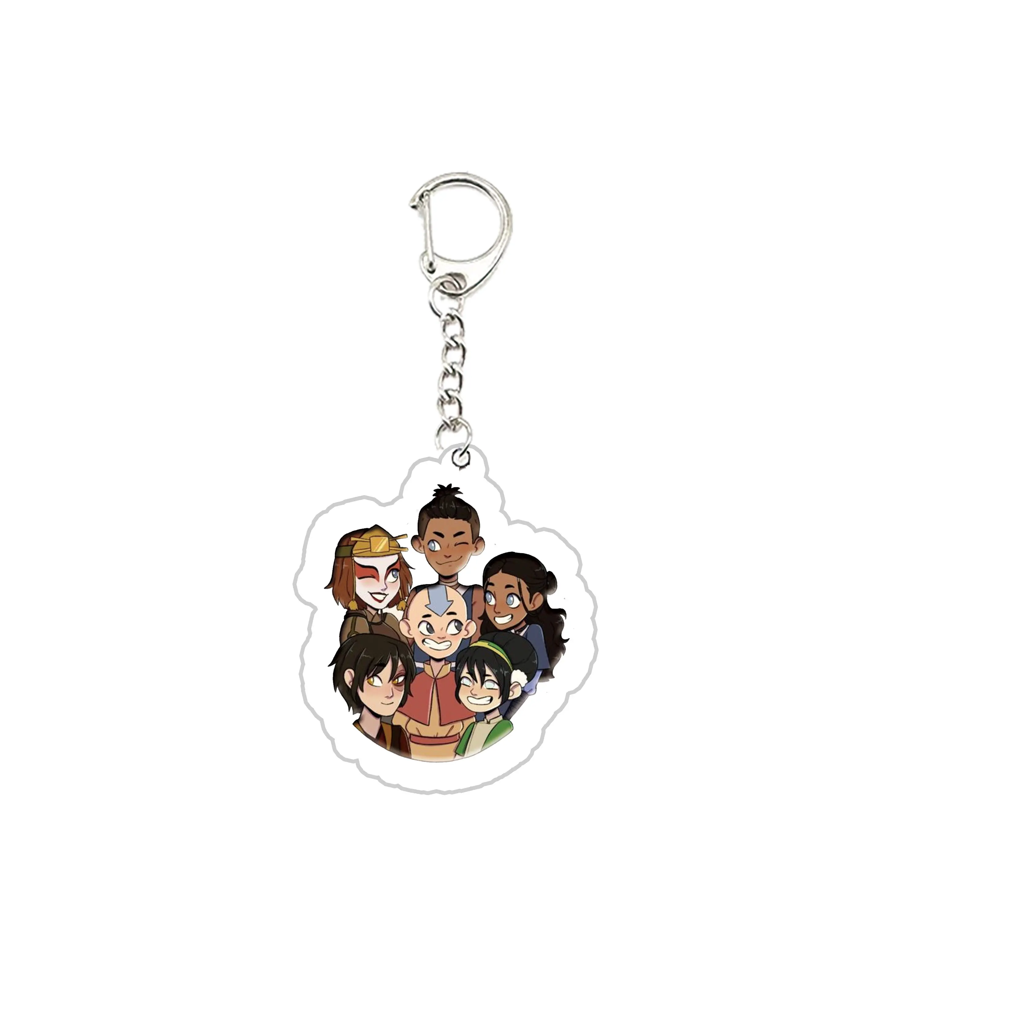 Acrylic Avatar The Last Airbender Keyring Key Chains Anime The Last Airbender KeyChain Pendant KeyRing for Accessories Bag Fans