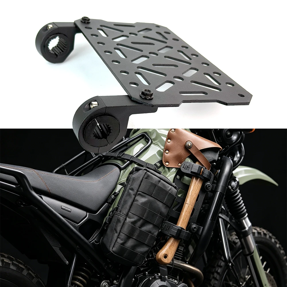 Motorcycle Equipment Aluminum Alloy Molle Storage Rack Bumper Tactical Storage Board Modular Mounting for BMW HONDA YAMAHA