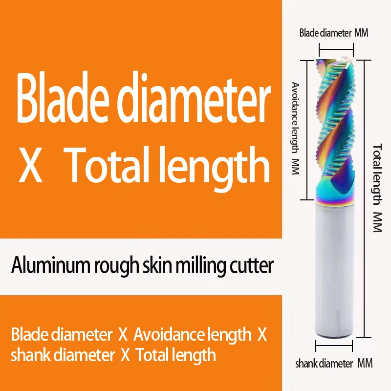 Coarse Milling Cutter, Tungsten Steel Milling Cutter, Square Milling Cutter, CNC Tool, 4 Slot, HRC60 Milling Cutter For Steel