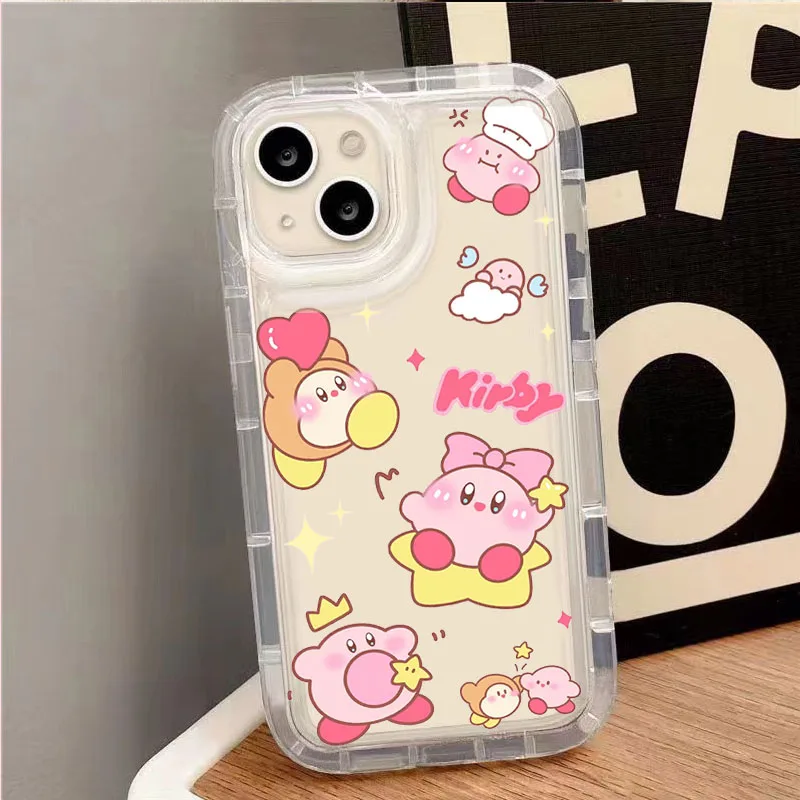 Cartoon Cute K-Kirby Case for Huawei P30 P40 P50 P60 Pro Honor 100 90 80 70 60 50 X9 X9A X8 X5 Magic5 Magic 5 Clear Back Cover