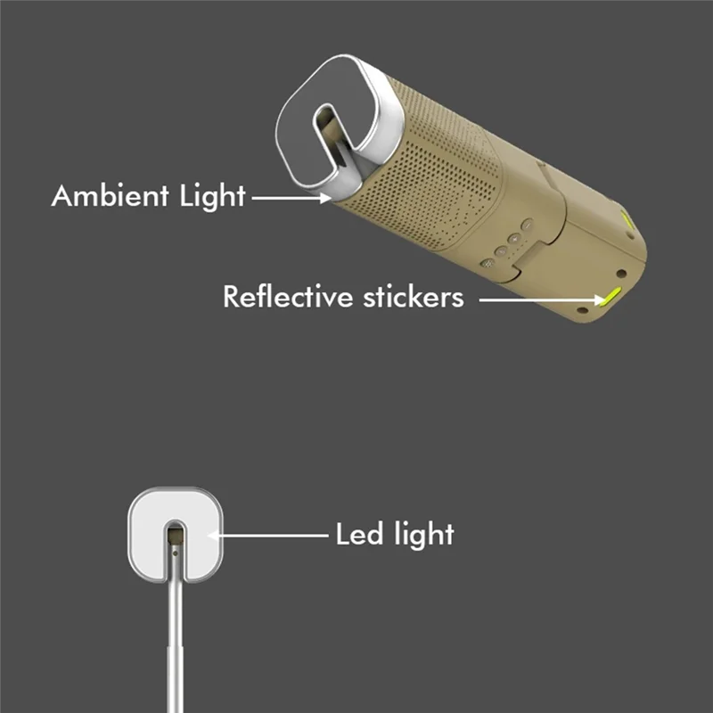 A02M-14000Mah Rechargeable Camping Lantern LED Flashlight Waterproof Outdoor With Telescopic Lighting Magnetic Stand Speaker