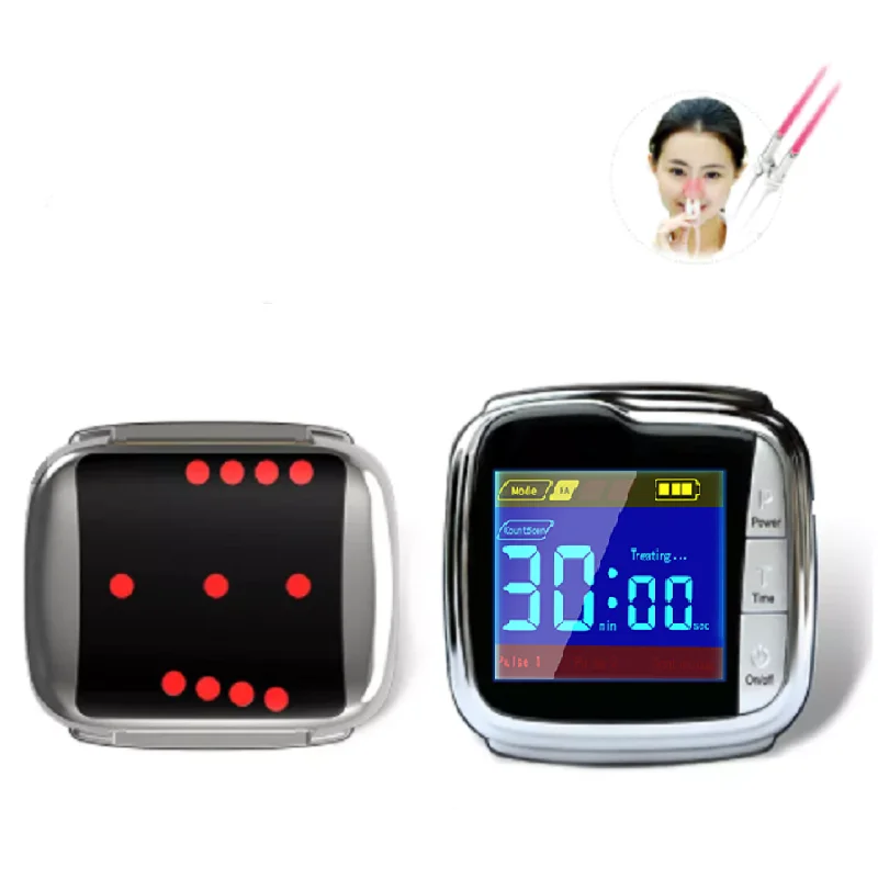 650nm Laser Physiotherapy Wrist Watch Physical Adjustable Watch Tinnitus Relief Low Level Laser Therapy Device