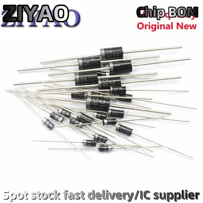 20PCS 1N5822 1N4007 UF5408 6A10 10A10 DO-27 1N5408 1N5404 1N5819 1N5401