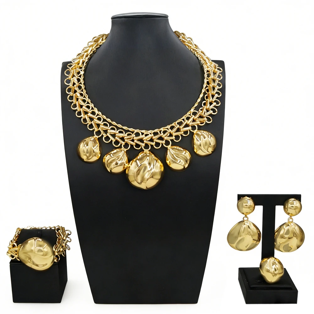 set-di-gioielli-vintage-placcati-oro-collana-bib-chunky-orecchini-e-bracciale-con-ciondolo-a-conchiglia-per-donna-ideale-per-feste-e-matrimoni