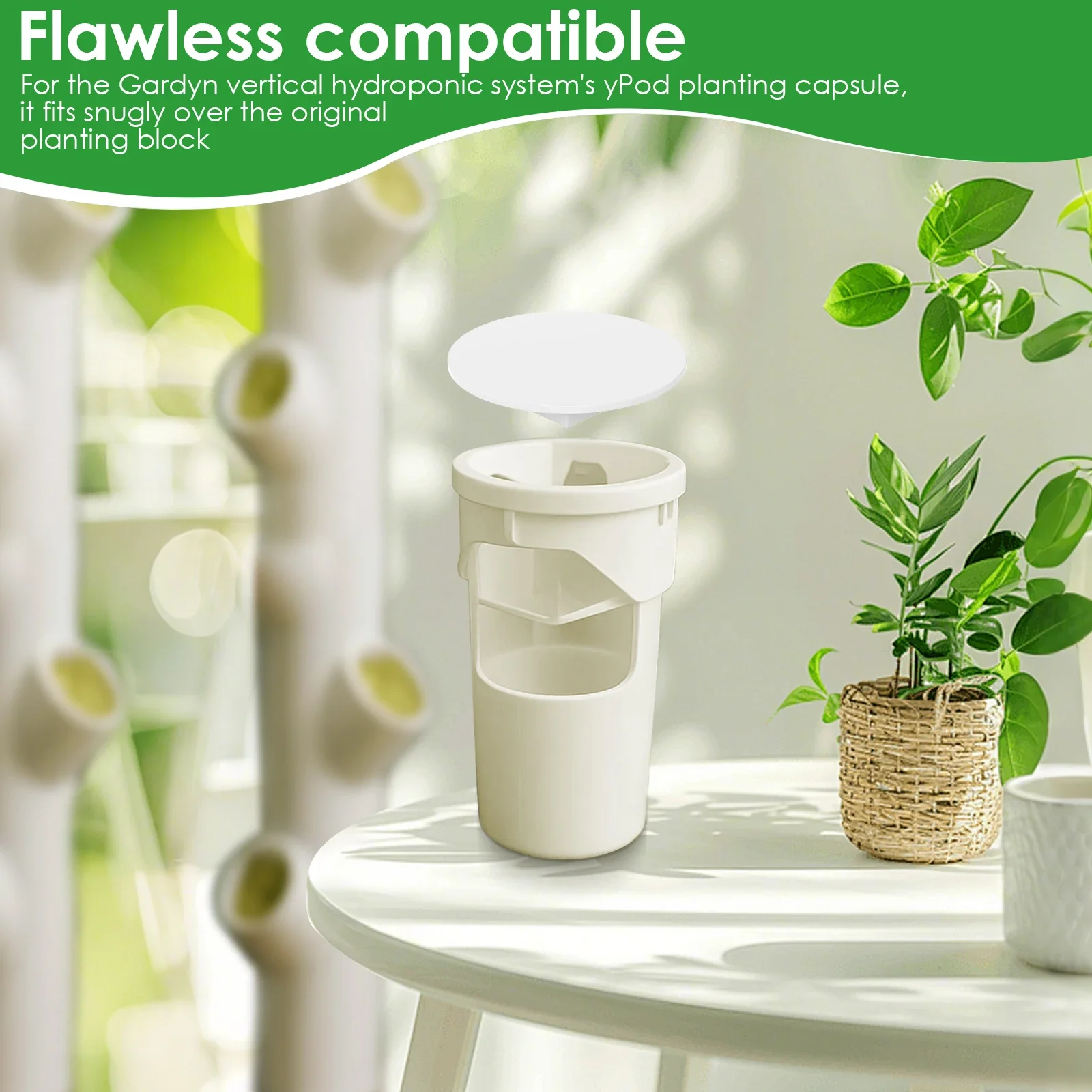 20/40Pcs Hydroponic System Plastic Cover Reusable Safe Hydroponic Pod Cap Grow Cube Lid Indoor Gardening Accessories for yPod